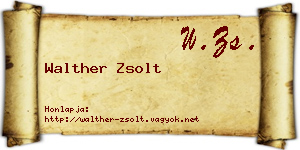 Walther Zsolt névjegykártya